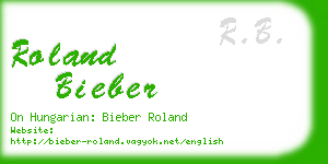 roland bieber business card